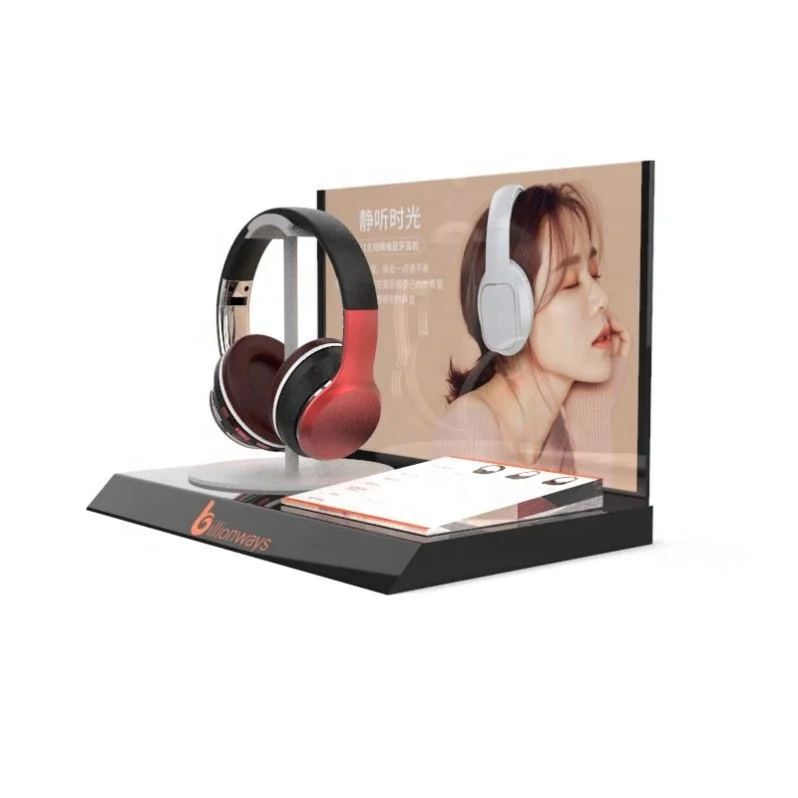 Manufacturers custom-made transparent plexiglass headset frame Hanger ear stand Clear Acrylic display stand for headphone buds