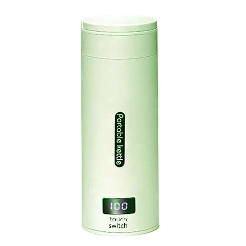 2023 500ML LCD screen multi function mini small stainless steel kettle electric portable boil heating hot water thermos tea cup