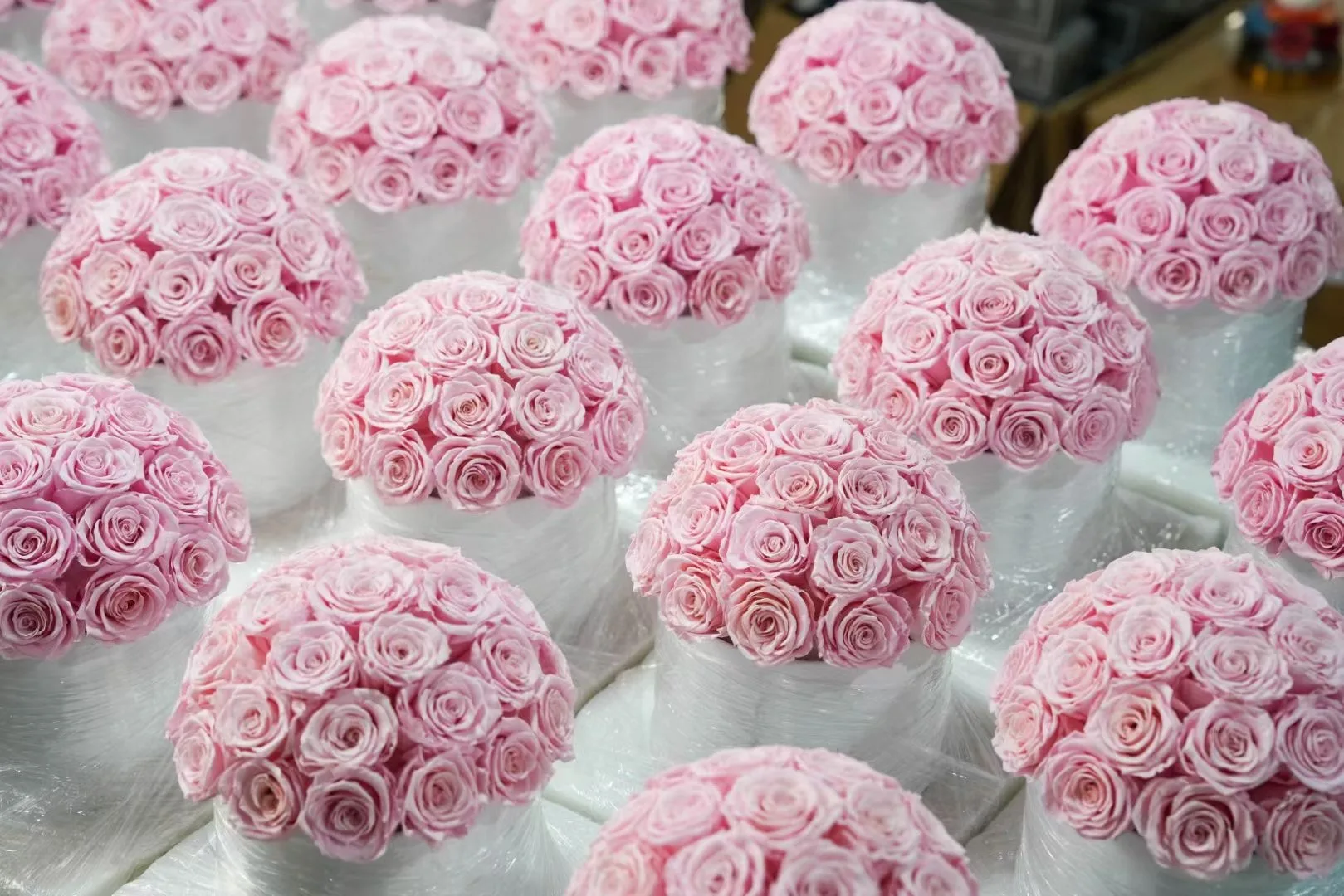 Wholesales Eternal Colorful Flowers Valentines Day Custom Brand in Round and Square Immortal Forever Red Preserved Rose Gift Box