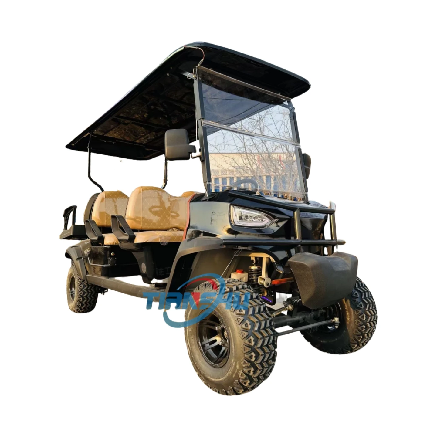 Hot Sale 72V Lithium Battery Electric Golf Buggy Rough Terrain 4+2 Seats Off Road Folding Electric Golf Cart