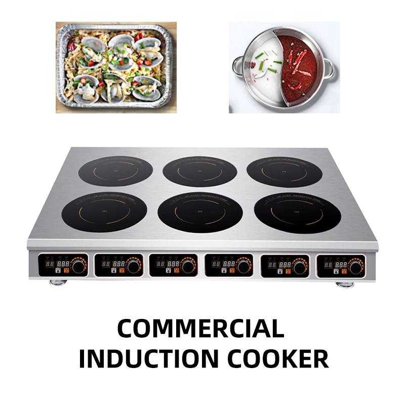 Commercial Multi-Eye Induction Cooker Induktionsherd Multi-Head Electric Ceramic Stove High-Power Desktop Frying Stove