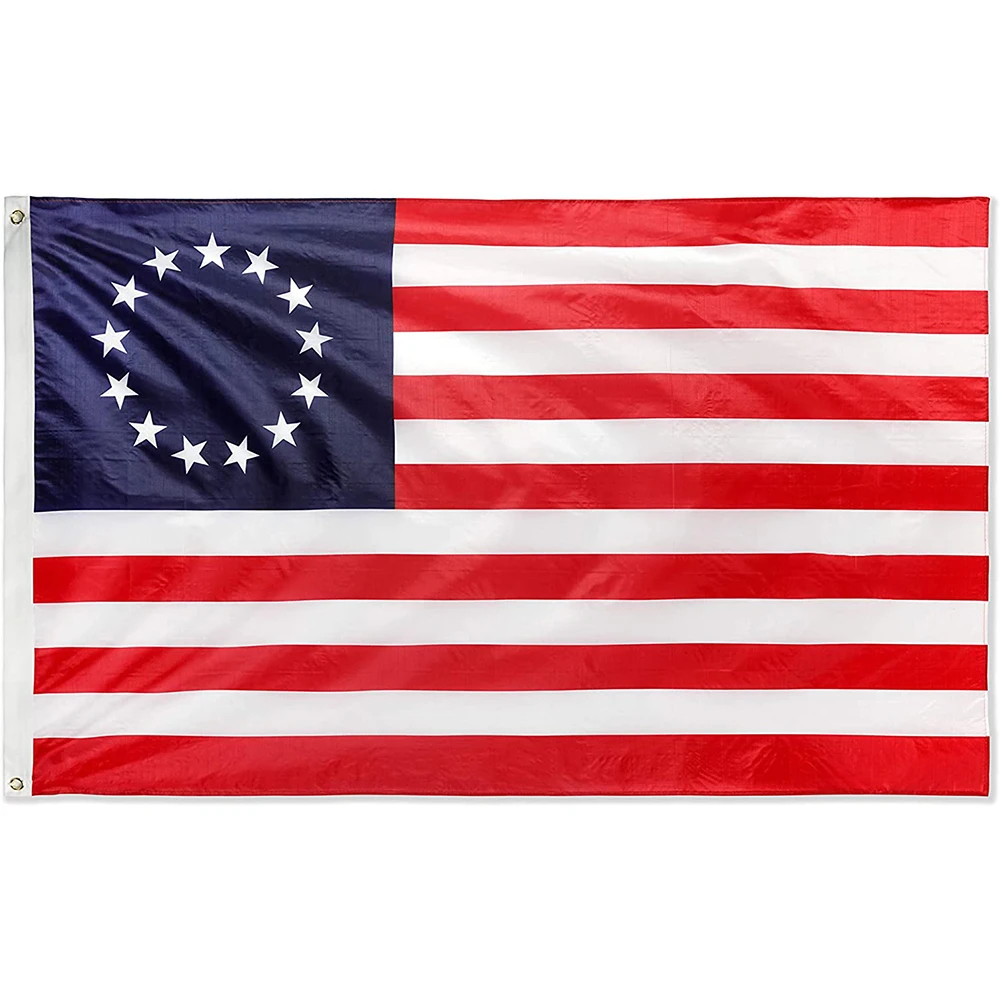 Hot Wholesale Betsy Ross Flag 3X5 Ft Foot American USA 13 Stars Flag America Red White and Blue Historical Polyester Flag
