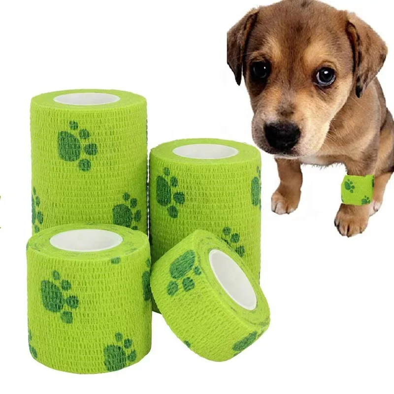 Natural Latex Nonwoven Pet Grooming Cohesive Bandage