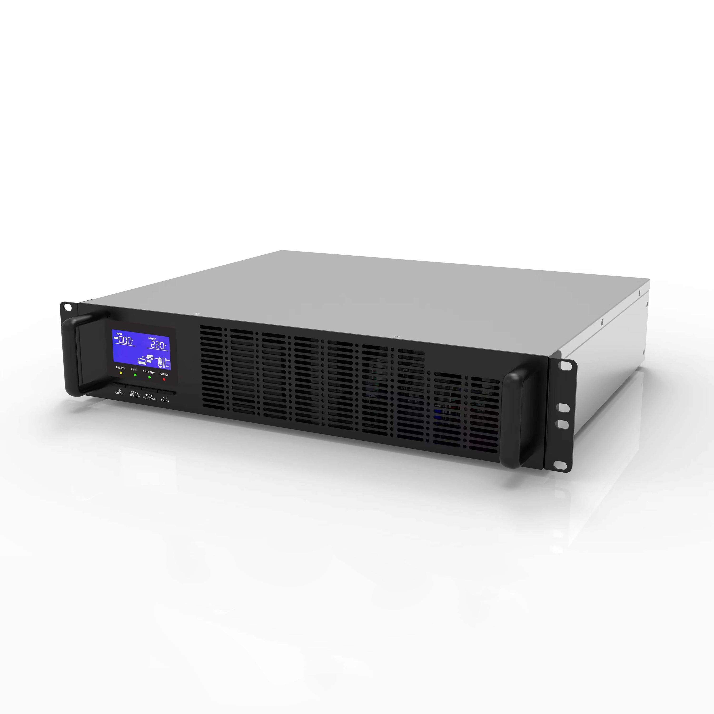 Rack-mounted Online UPS 1KVA/900W 12V/9AH*2 built-in battery LCD display 100-127VAC in and out voltage for networking system