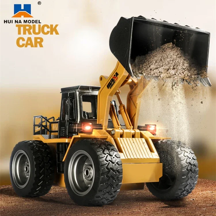 Huina 1532 1/18 Remote Control Alloy Bulldozer with Light 2.4G Engineering Vehicle Tractor Kid Truck Toy Car Boy Children Gift