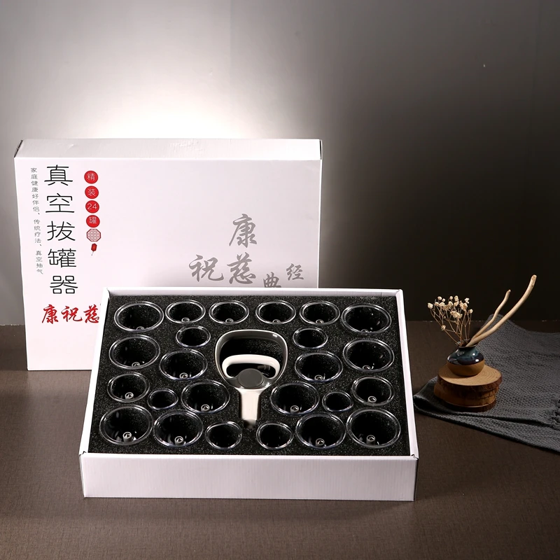 24pcs set Chinese Medical Vacuum Cans Cupping Therapy Cups Body Massage Cupping Sets cupping device