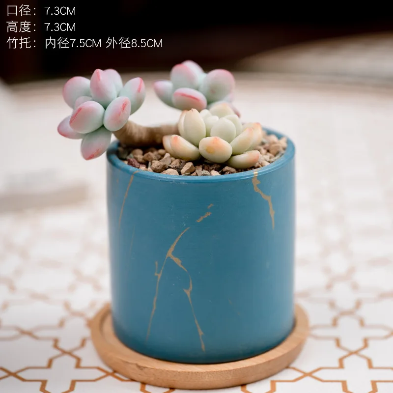 Wholesale Simple Color Ceramic Succulent Flower Pot