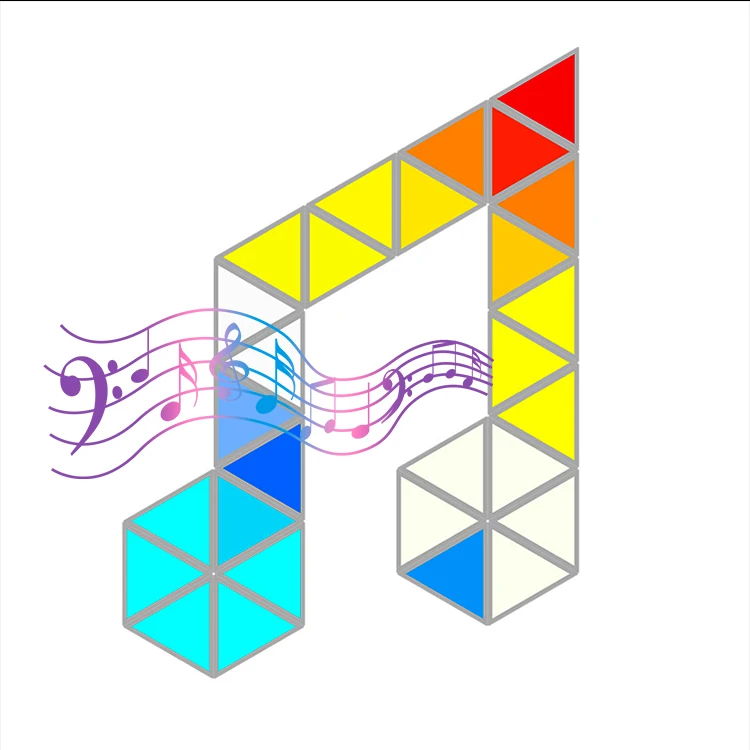 
DIY Triangle Multicolor Led Night Light App Control Led Panel Light Modular Smart Panel Light 