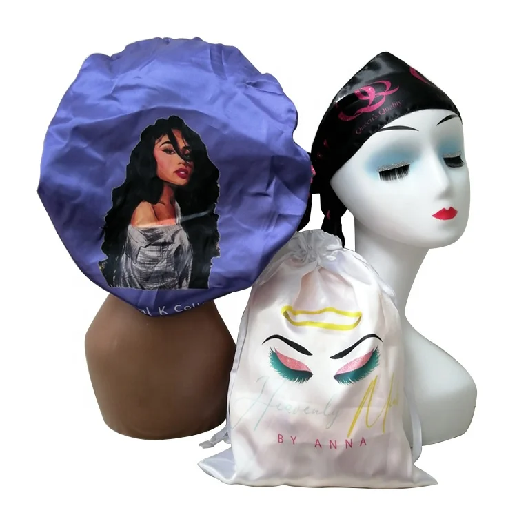 BN-2 длинный сатиновый плащ капот для женщин аксессуары волос дизайнер на голову эластичная повязка головы с нахлестом по оптовым ценам роскошные модные дам спальный