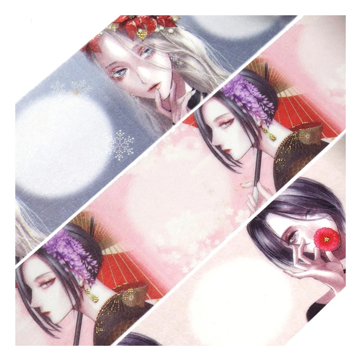 Illustrated stationery sticker personalizada low moq washi tape