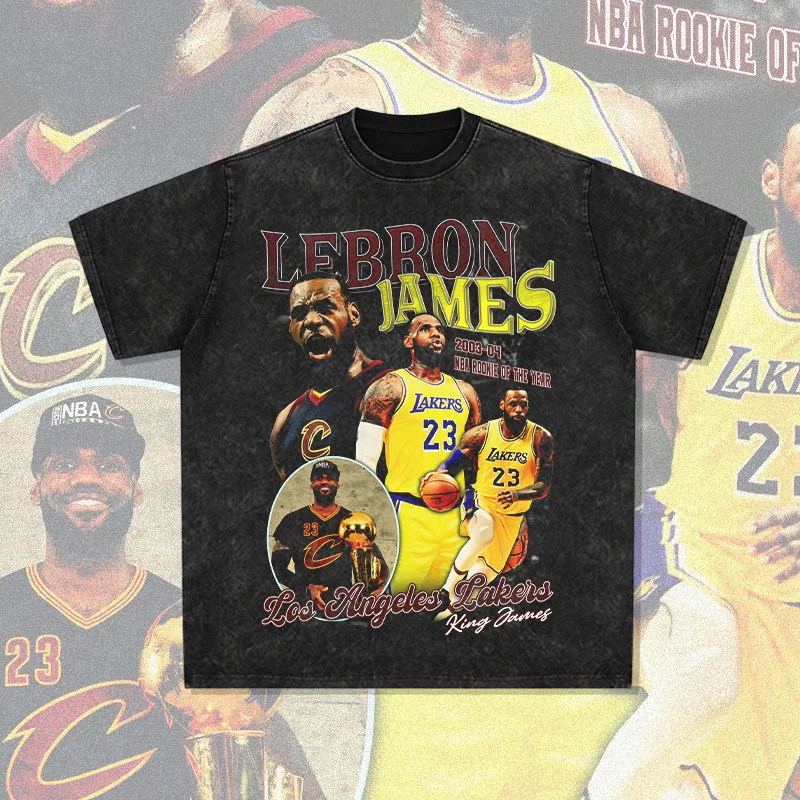 New vintage distressed t shirt high quality cotton t-shirt men washed vintage t shirts oversize custom streetwear