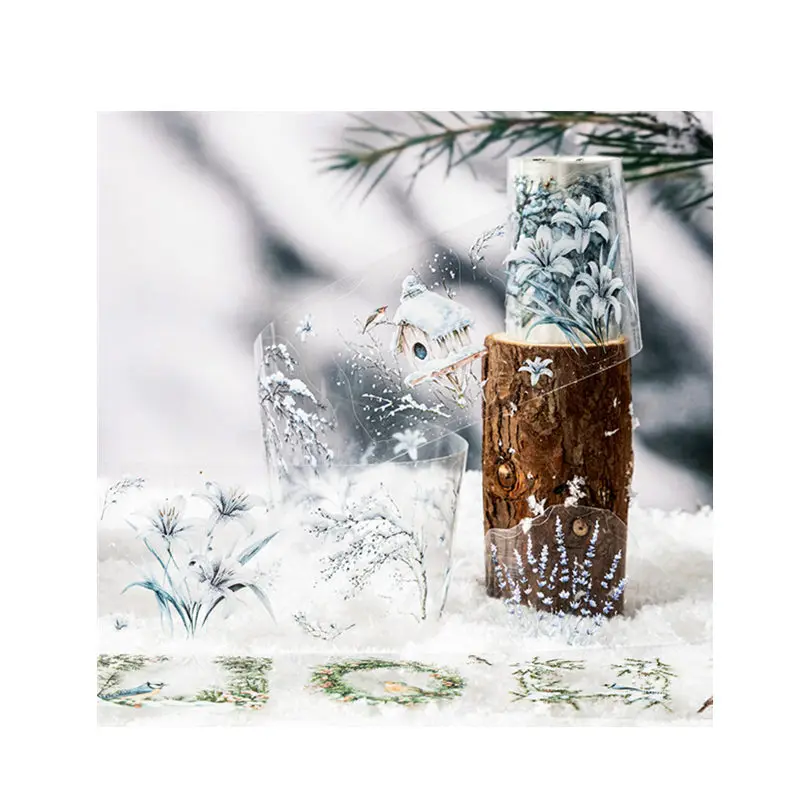 Girls tape winter branch flowers junk journal handbook decoration collage scrapbooking supplies scrapbook paper