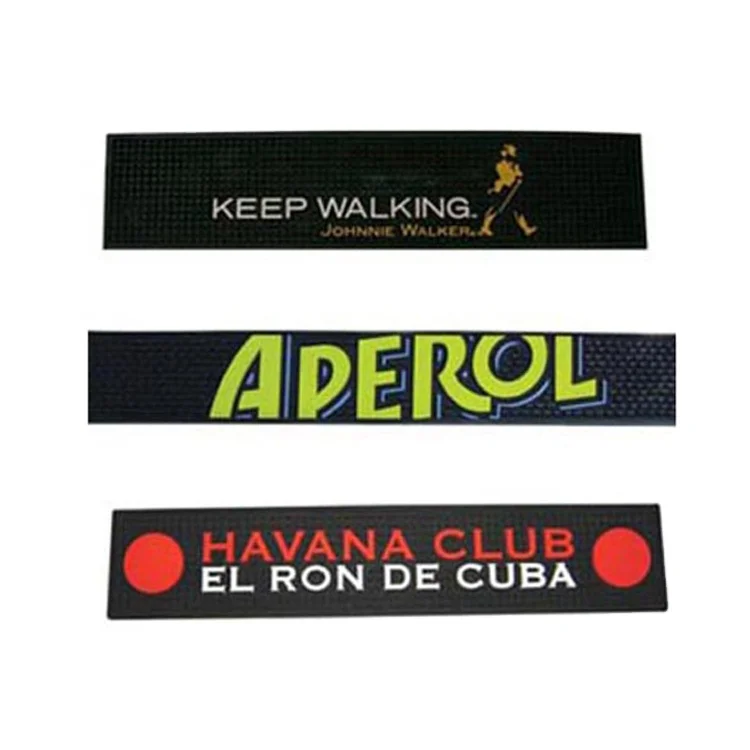 10+ year Factory Free Sample Customized Rail Coffee beer Custom spill Rubber Bar Mat with logo