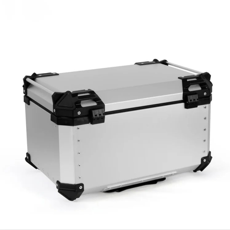 
F2-moto 65L85L High quality black waterproof quick release motorcycle metal rear trunk aluminum tail box motorcycle top case 