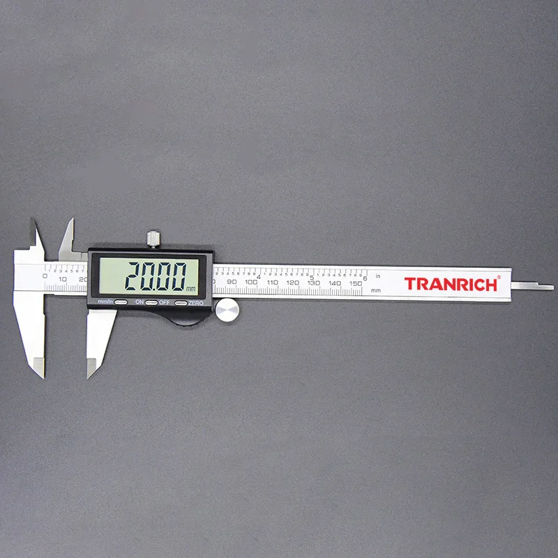 6 Inch High Precision Digital Caliper Stainless Steel Vernier Caliper Micrometer Measuring Tool