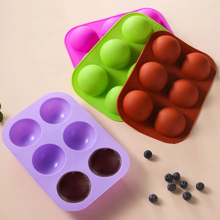Manufacturers Silicone Baking Mold Food Grade Silicone 6 Compartment Silicone Cake Baking Mold