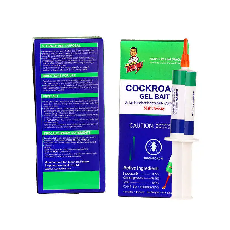 Mr.Zhao Professional Manufacturer Sale Kill Cockroach Gel Bait 50g OEM ODM Pest Control Insecticide 0.5% Indoxacarb