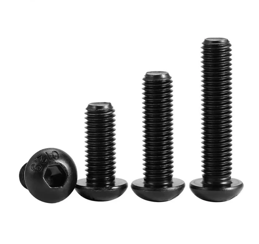 High strength 8.8 - 12.9 Grade Stainless Steel Hex Socket Button Head Screws M3 M4 M5 M6 M8 M10 M12 Black Hexagon socket screw