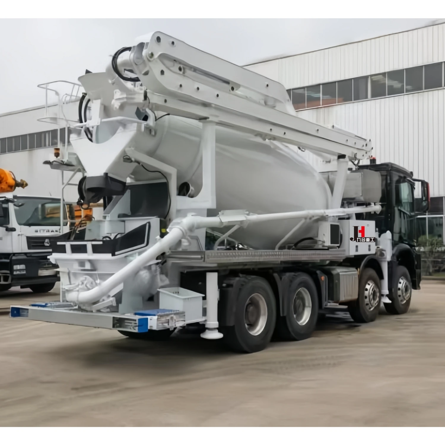 China Factory JIUHE New Product 28m Truck Mixer Pump 8 Cubic Meters Concrete Mixer Truck With Pump