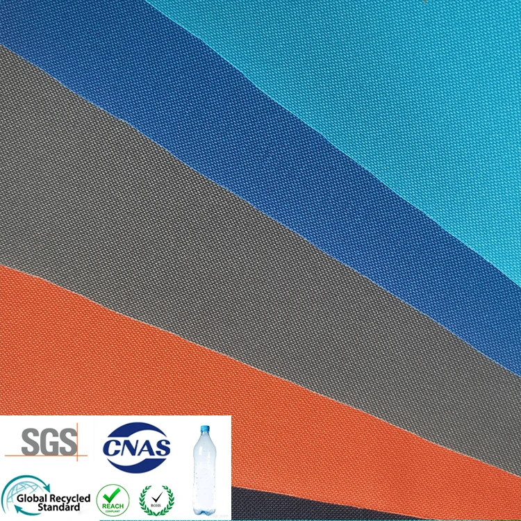 RPET oxford fabric GRS 100% polyester 600D 72T recycled oxford eco-friendly backpack fabric