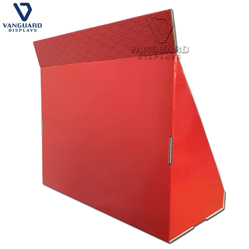 High quality supermarket red packets greeting card chinese style cardboard display stand