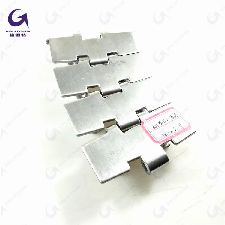 881TAB K350 Stainless steel sideflex turning Flat top chain for conveyor