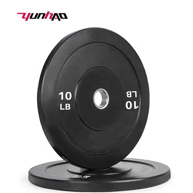 YC Hot Sale Wholesale Gym Custom Logo Rubber Bumper Barbell Weight Plate For Power Training