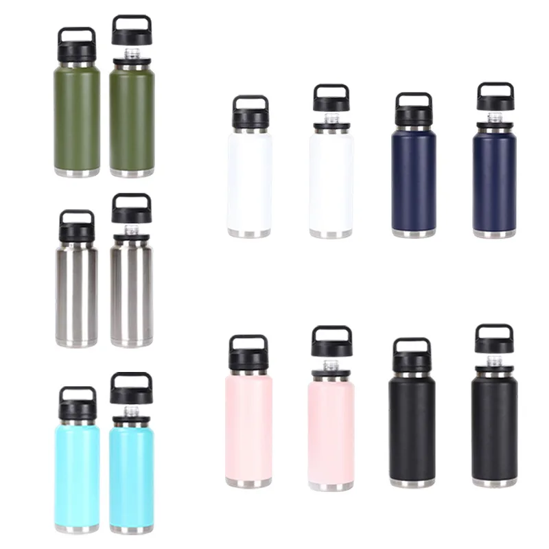 Amazon Outdoor Camping 36 64 oz Vacuum Insulated Beer Growler Stainless Steel Water Bottle with Chug Cap