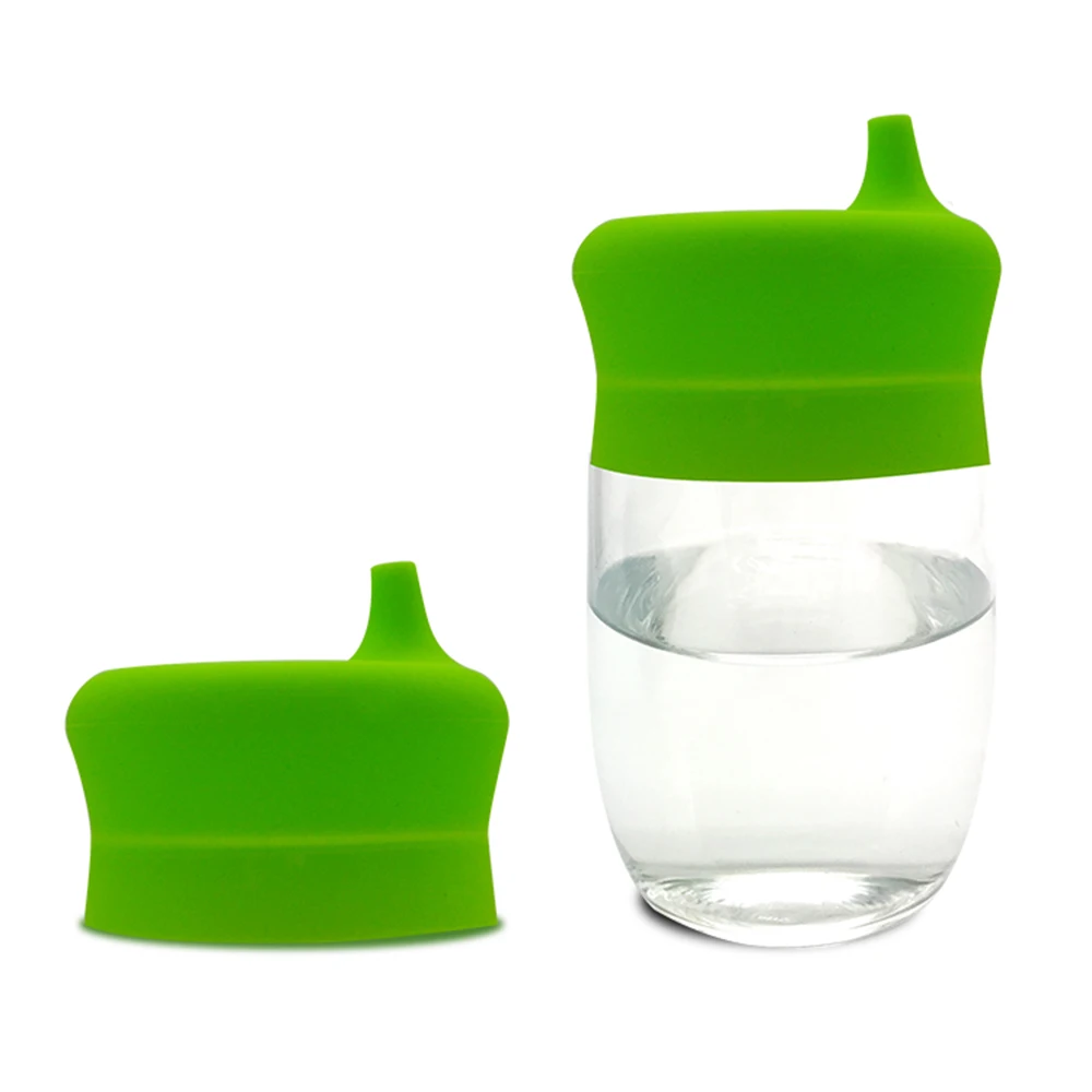 Новый дизайн, силиконовая крышка Sippy делает любую чашку для детских тренировок, крышка для чашки или бутылка, силиконовая растягивающаяся крышка 75*75*62 мм *