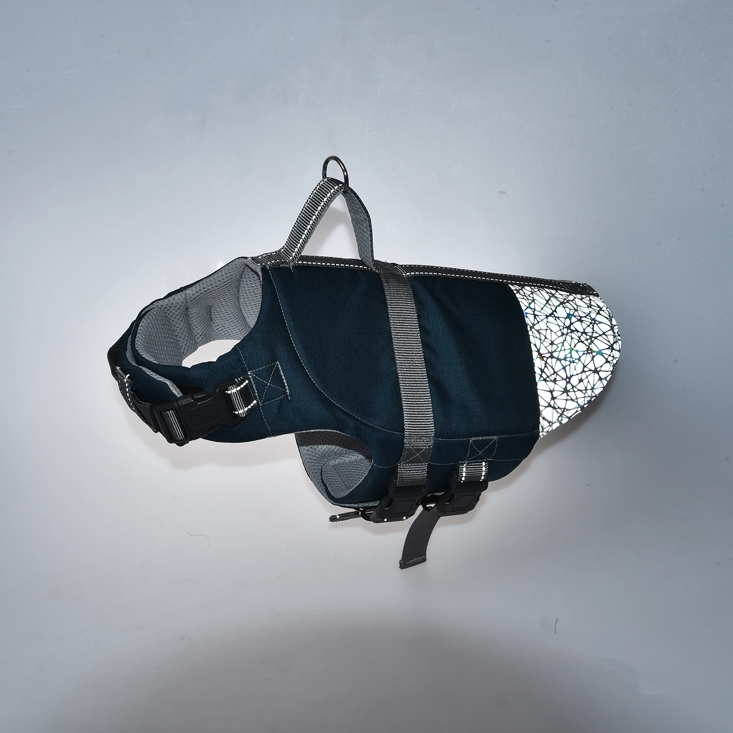 Waterproof Pet Swimming Jacket Reflective Adjustable Dog Harness With Grab Handle