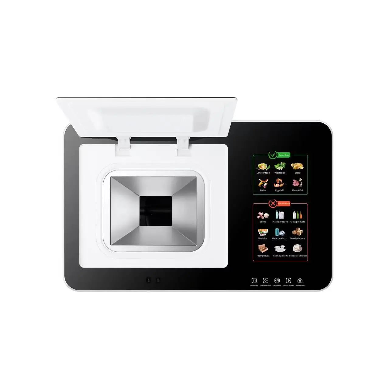 Electric Composting Machine Automatic Food Waste Processor Household Kitchen Waste Recycling Garbage Disposer 7L Capacity