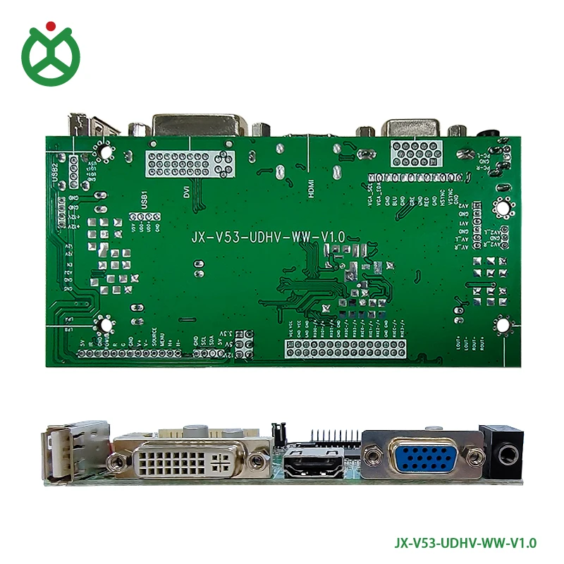 JX-V53UDHV LCD screen monitor LVDS controller  board support HD MI+DVI+VGA+USB+Audio resolution to 1920x1080P suit for 14~55inch
