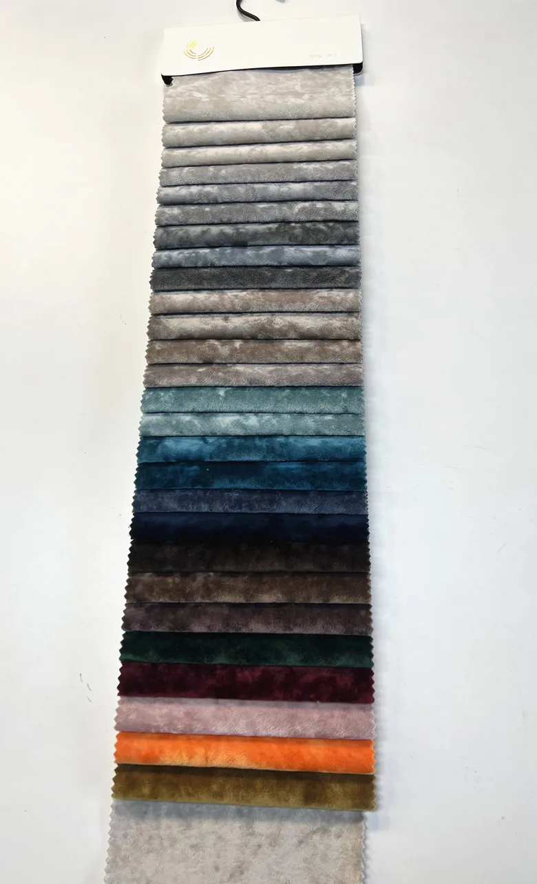 hot crushed holland velvet fabric for sofa couch solo cushion furniture home decoration China Mill direct price