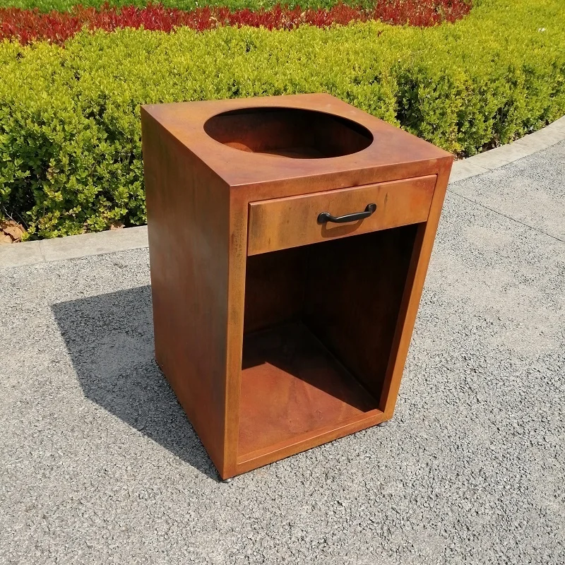  На открытом воздухе выветривания Bol Corten стальная костра