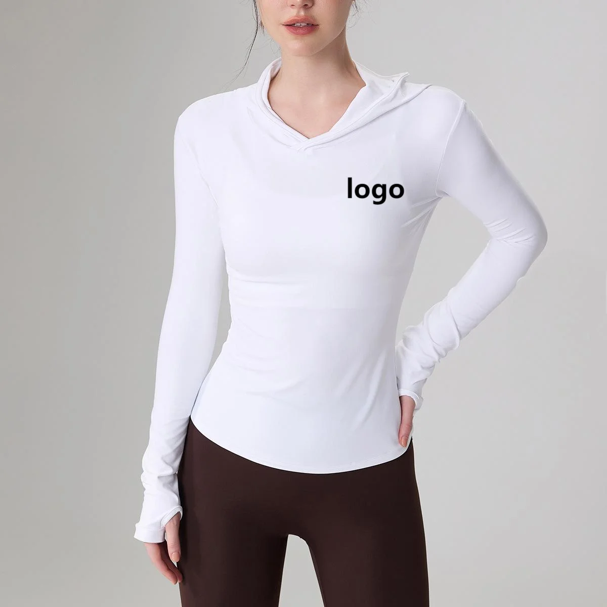 Womens Warm Fleece Outdoor Running Clothing Half Zipper Sports Workout Top Thumb Hole Gym Fitness Shirts Long Sleeve Yoga Shirt