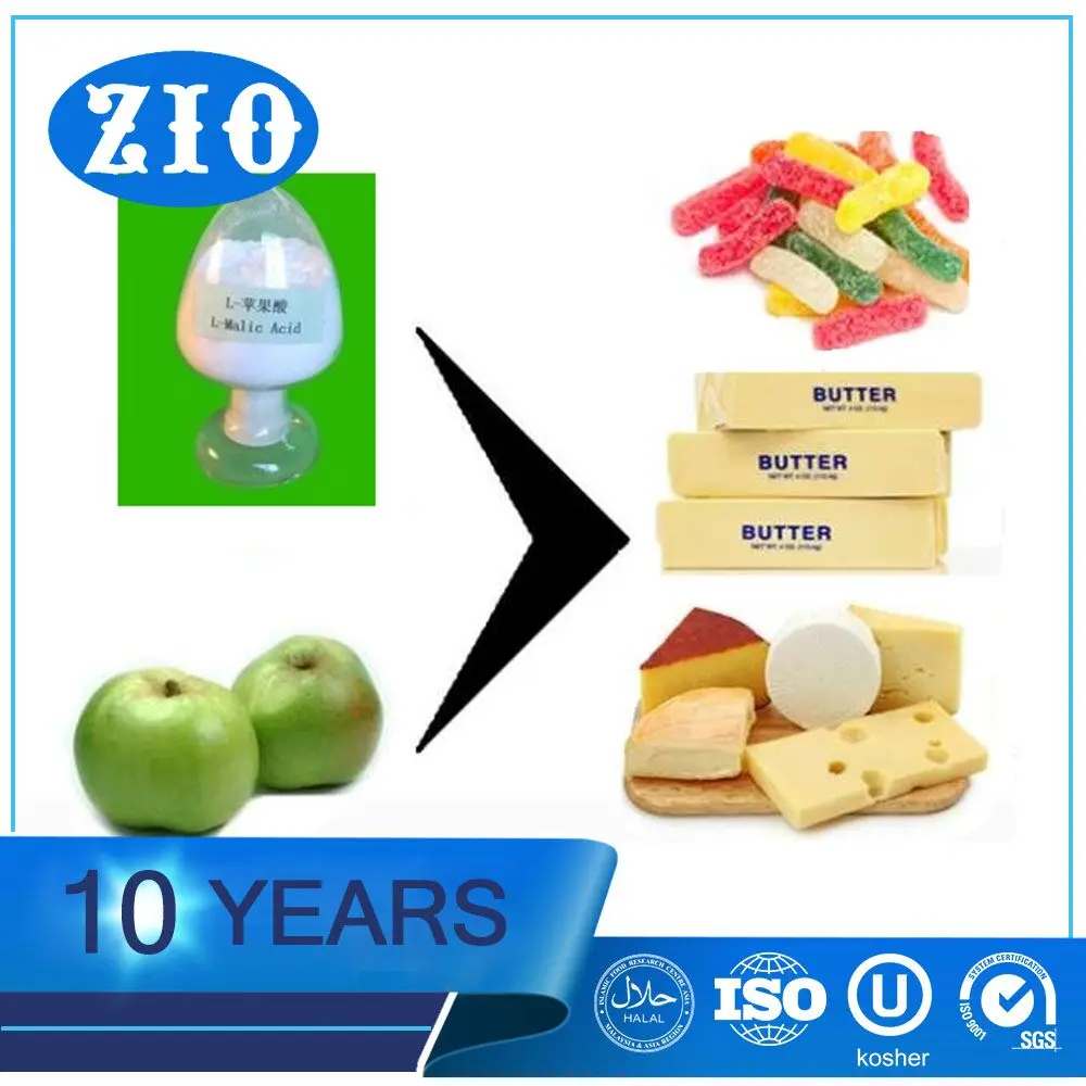 100% Natural malic acid CAS 6915-15-7 for acid regulator malic acid food grade