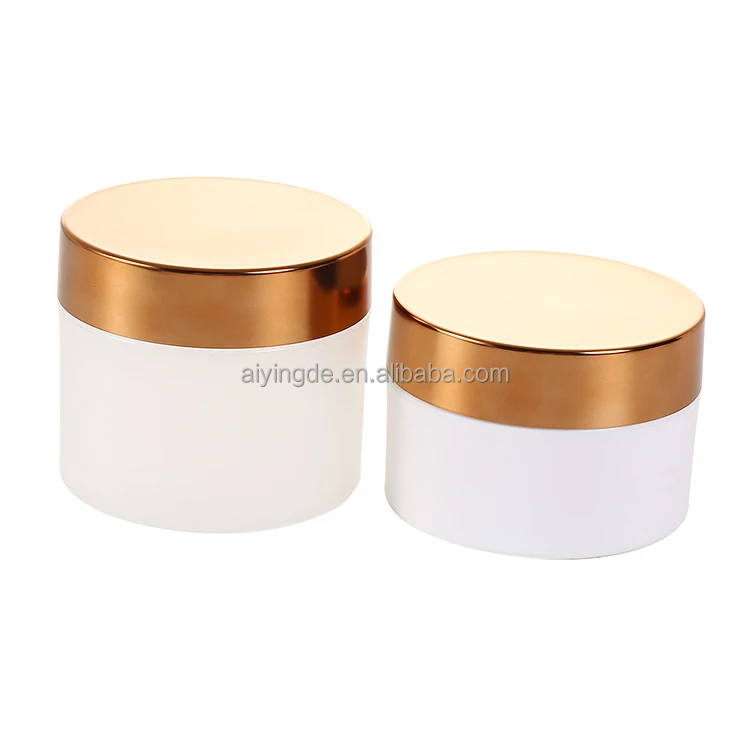 200ml/250ml Matte Black Surface PP Cream Jar with Rose Gold Lid for Hair Wax cream jar with gold black sliver aluminium cap