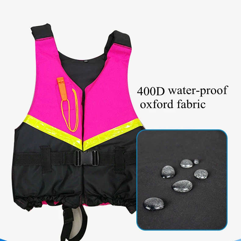 New Design 400D Oxford Fabric Child EPE Foam Non-inflatable Whistle Life Vest for Swimm and Water Sports