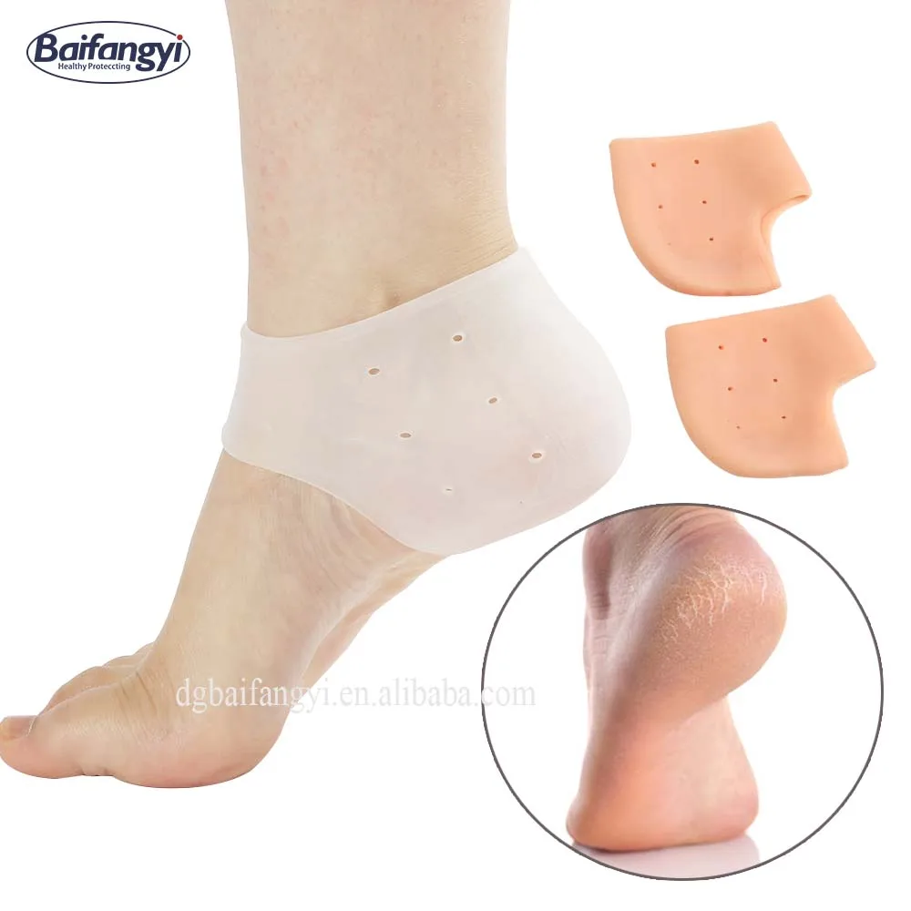 Relief Protection Foot Care Gel Heel Moisture Heel Gel Socks Silicon Gel Socks silicone heel Socks