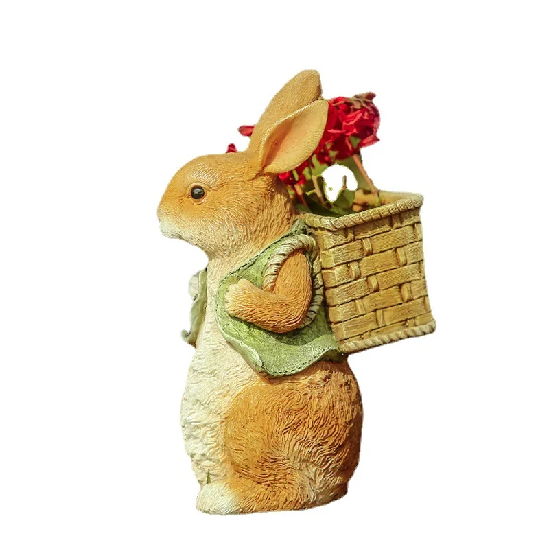 Outdoor garden resin cartoon rabbit landscape sculpture villa courtyard terrace simulation animal decorative ornaments