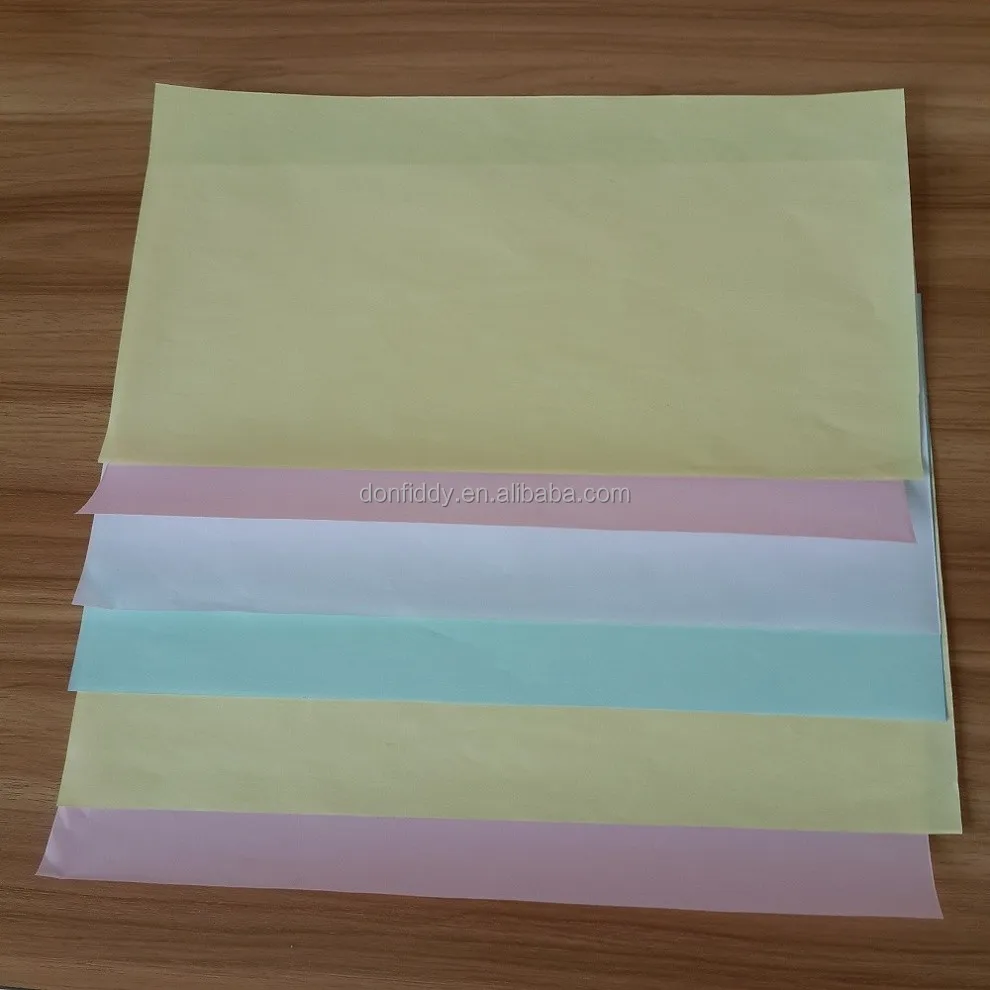 Carbonless Autocopy Paper CB CF White Yellow 61x86cm Blue Image
