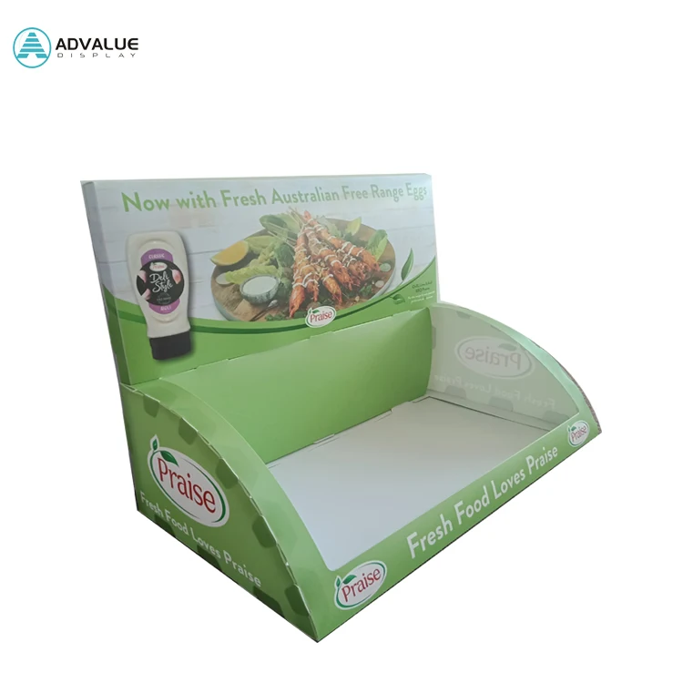 Retail Store Custom  Seasoning Cardboard Counter Display Stand OEM Toiletries Display Box  Phone AccessoriesPDQ for Promotion