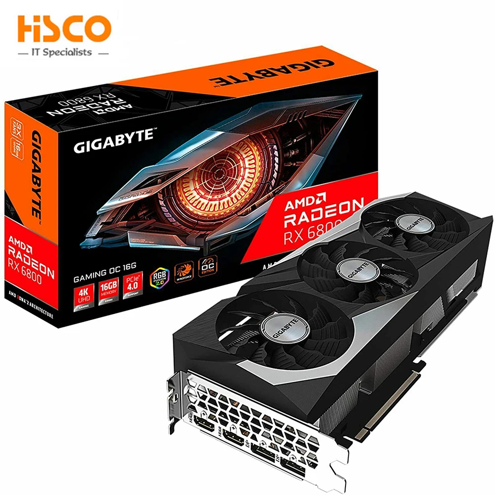 Игровая видеокарта RX 6800 XT 16 ГБ 256 бит GDDR6 AMD RDNA