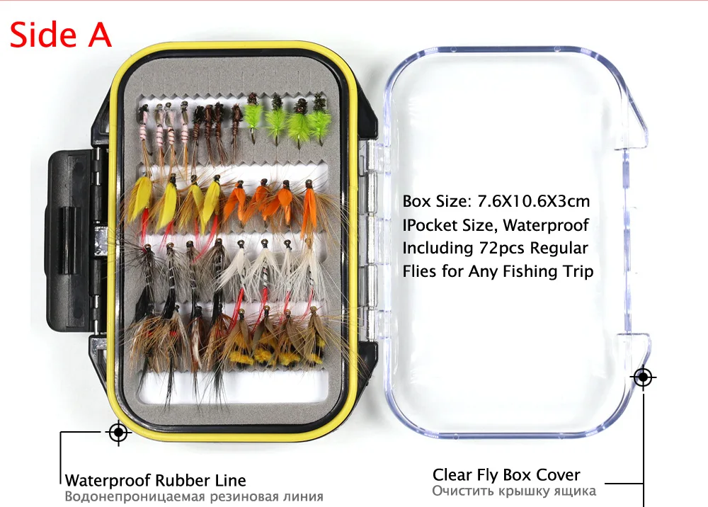 Gorgons  24/32/72pcs/ box   cheap bucktail flies fly fishing best  fishing flies  Artificial Bait Box