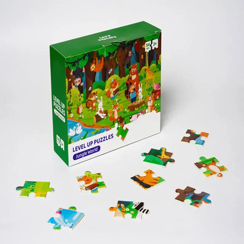 Custom Level up Puzzle My Sweet Home for Girl 50 54 88 100 Pieces Paper Eco-friendly Shenzhen Customized Kids Gifts 5 to 7 Years