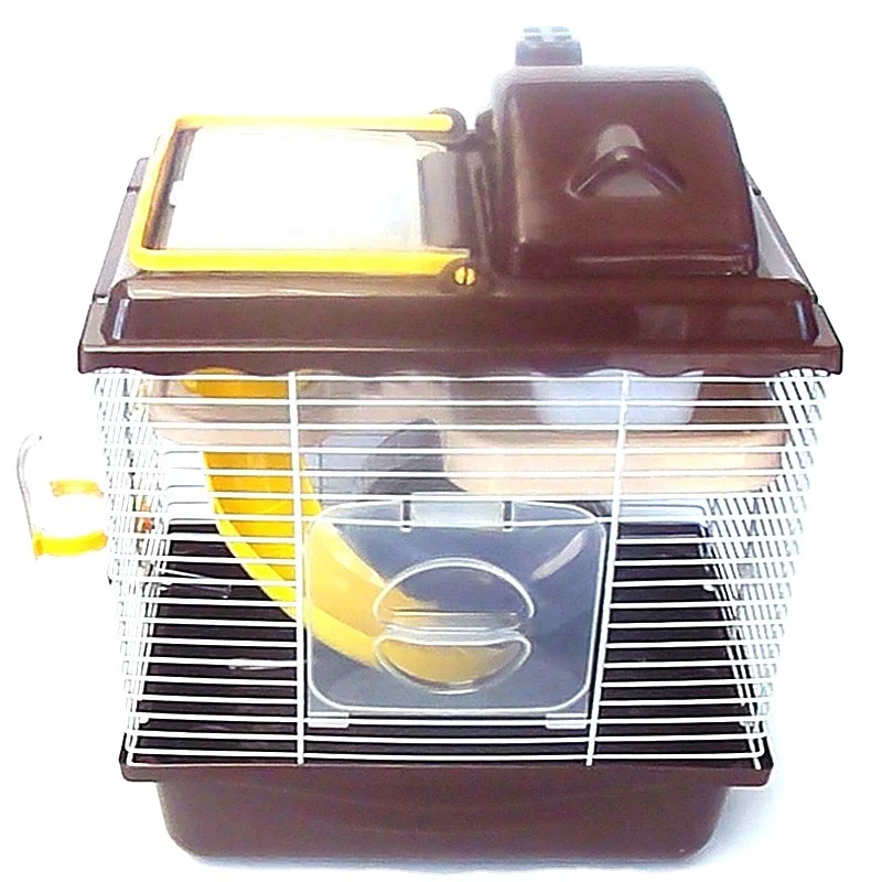 Hamster house luxury villa transparent door plastic cover small castle cage