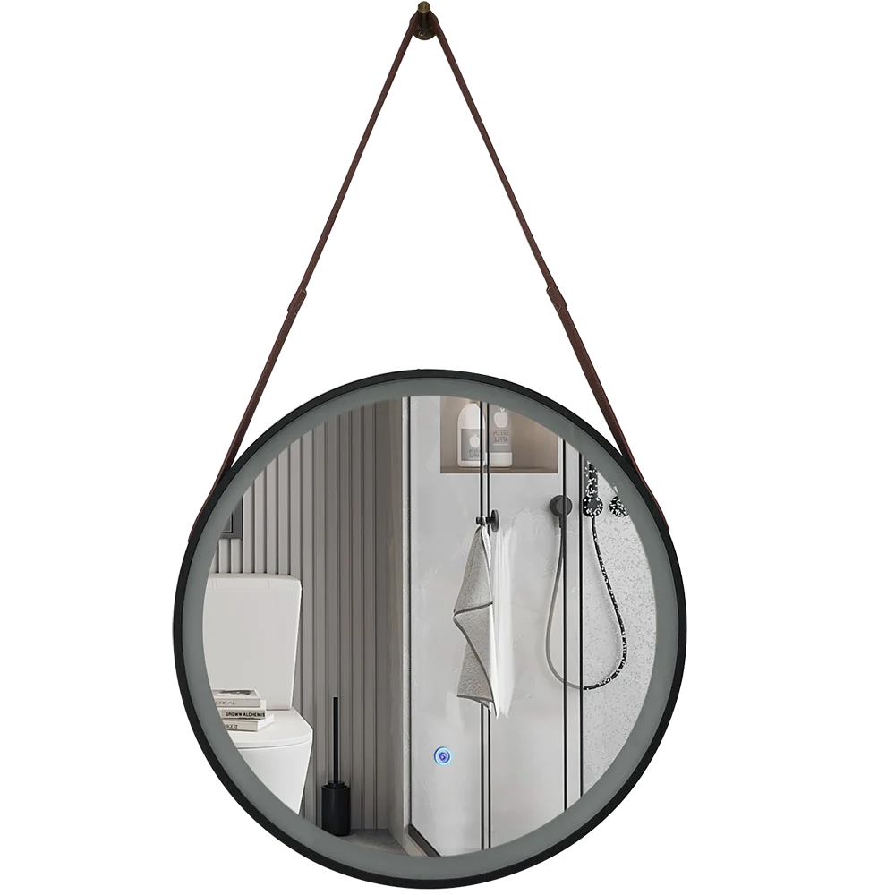 Fullkenlight custom belt smart led bathroom mirror with touch screen illuminated mirror 60cm with led for bathroom