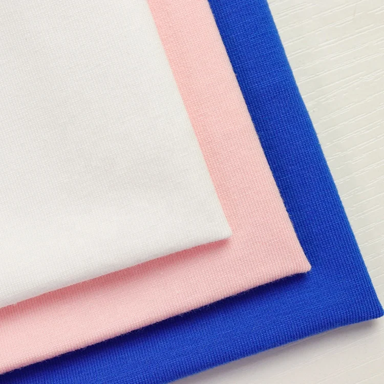 High Quality China Textiles Factory Custom 32S Combed Cotton Tshirt Fabrics Single Jersey Cloth Fabric