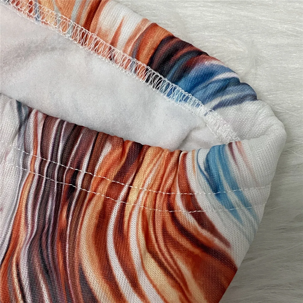  2021 зимняя трендовая спортивная одежда 2 шт женские спортивные костюмы модный Галстук окрашенный лоскутный женский укороченный топ Пот Костюмы