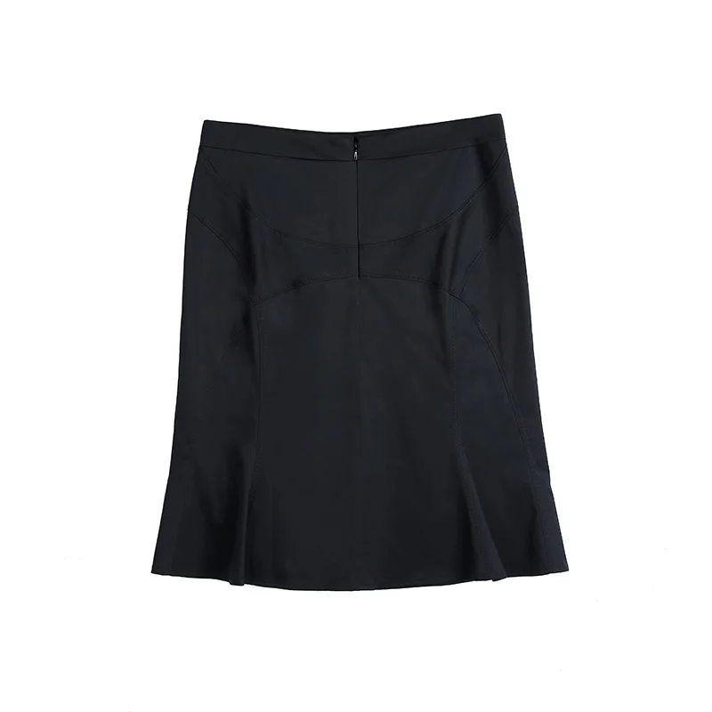 NAP01 Women short cotton skirt designer clothing black mini skirt